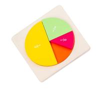 FUNNETOYU Disque Apprentissage Fraction Coloré Bois Puzzle Éducatif de Fractions pour Garçon Fille Jeu Didactique pour Visualiser et Comprendre Outil Pédagogique Mathématique Polyvalent