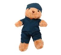 FUNNETOYU Doctor Bear Plush Toy in Nurse Scrub Graduation Nursing Students and Medical Professionals Detailed Movable Limbs Unique Keepsake for School and Birthday Parties