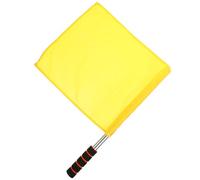 FUNNETOYU Drapeau à main jaune, taille adaptée en tissu léger, destiné aux arbitres lors d'événements sportifs et jeux de football en plein air