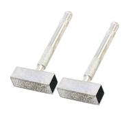 FUNNETOYU Dresseur de Meule Diamanté 2 Pièces en Métal Argenté pour Rectification de Meules en Corindon Brun et Centreless, Outil Portable pour Éliminer les Débris
