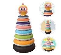 FUNNETOYU Éducatif Empilable Anneaux Arc-Ciel Équilibre pour Garçon Fille Design Lisse Sécurisé Apprentissage Objets Jeu de Réflexion pour Tout-Petits