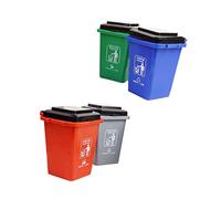 FUNNETOYU Éducatif Poubelle Miniature pour Garçon Fille Modèle des Déchets Jeu de Société Ludique Apprentissage Environnement et Anglais