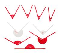 FUNNETOYU Ensemble de 9 Outils de Mesure D'angle Géométriques Multi-angles Rouges et Blancs, Rapporteurs 30° à 270°, Équerres Précises pour Apprentissage Scolaire, Bureau et Dessin