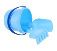 FUNNETOYU Ensemble de Jardinage pour Garçon et Filles 3 Pièces Mini Outils de Plantation Bleu, Pelle, Râteau et Seau en Plastique Sécurisé pour Jardinage Extérieur et Loisirs en Plein Air