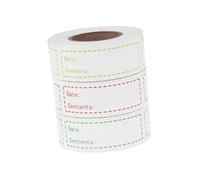 FUNNETOYU Étiquettes Adhésives pour Aliments Cuisine Bleu Autocollants Date Enregistrement Anglais Papier Écologique Facile à Coller Surfaces Lisses et Propres pour Organisation et