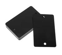 FUNNETOYU Étiquettes de Rangement en Acrylique Noires Réutilisables pour Paniers en Osier, Surface Lisse Inscriptible 8 Ensembles, pour Organiser Garde-manger, Bureau et Placard