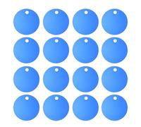FUNNETOYU Étiquettes Rondes Breloques à Estampiller Vierges 16 Pièces en Alliage D'aluminium Résistantes à Corrosion pour Chiens pour Usage Pendant DIY Craving
