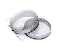 FUNNETOYU Filtre à Miel Double Tamis Acier Inoxydable Filtre Double Maille Fine pour Apiculture Passoire Réglable Compatible Seaux Résistant Corrosion