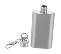 FUNNETOYU Flasque à Whisky Acier Inoxydable Couvercle Plat et Porte Clés Bouteille Portable pour Hommes et Femmes pour Randonnée et Voyage