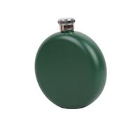 FUNNETOYU Flasque de Poche Acier Inoxydable avec Couvercle Plat Bouteille de Whisky Portable pour Hommes et Femmes Vert