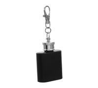 FUNNETOYU Flasque de Poche Acier Inoxydable avec Porte Clé Flacon Miniature Portable pour Boissons Accessoire Pratique pour Randonnées et Camping