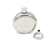 FUNNETOYU Flasque Ronde Acier Inoxydable avec Entonnoir Flacon Portable pour Vin et Design et Compact pour Homme