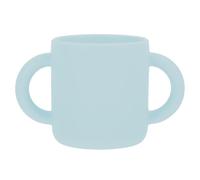 FUNNETOYU Gobelet Binaural Silicone Antidérapant pour Garçon Fille Tasse Apprentissage pour et pour Boissons Chaudes et Froides avec Deux Poignées Bleu
