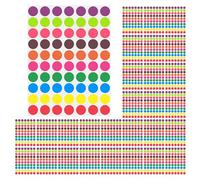 FUNNETOYU Gommettes Autocollantes à Points Colorés, 50 Feuilles, 10 Couleurs Vives, Autocollants Ronds de Codage pour Bureau, École et Organisation, Étiquettes Adhésives