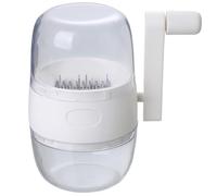 FUNNETOYU Hachoir à Ail Portable en Abs Blanc, Presse-ail Rotatif Détachable pour Ail et Oignon, Ustensile Léger pour Usage Domestique