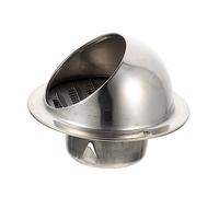 FUNNETOYU Hotte d'Extraction Murale en Acier Inoxydable 304 Grille d'Aération Ronde Évent d'Air pour Extérieur Sortie d'Échappement Ventilation Protection Vent