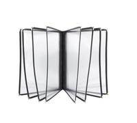FUNNETOYU Housse de Protection Transparente en PVC pour Livre de Recettes A4 Protège-Menu Imperméable et Résistant à L’Huile 8 Pages Accessoire pour Restaurant Bar et Café