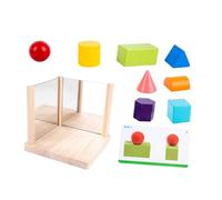 FUNNETOYU Jeu de Blocs Miroirs Créatifs pour Garçon et Filles, Éducatif de Structure Spatiale et Logique, Blocs Géométriques en Miroir Colorés, Stimulation Cognition et Coordination