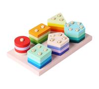 FUNNETOYU Jeu Montessori et Blocs de Construction pour Garçon Fille Ans Éducatif Motricité Fine et Reconnaissance des Formes et Coffret pour Développement Visuel et Cognitif