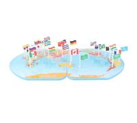 FUNNETOYU Jouet Cognitif en Bois à Drapeau Géographique, 1 Set