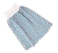 FUNNETOYU Jupe-couche Imperméable Douce Peau Pour Tout-petits, Culottes-culottes Taille Haute, Motifs Rayés Lionceau Blanc Et Bleu, Adaptées Aux Bébés 0-4 Ans, Protection Anti-fuites, Lavage Facile