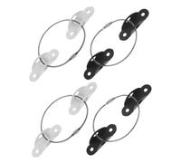 FUNNETOYU Kit Anti-basculement Meubles Garçon Et Filles Sangles Larges Nylon Blanc Et Noir Fixations Murales Acier Inoxydable Sécurité Bébé Armoire Commode 4 Pièces Vis