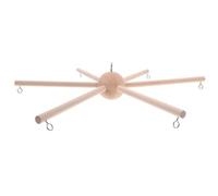 FUNNETOYU Kit Cadre Mobile en Bois Décoratif à 6 Bras Sphériques Design à Six Pattes, Stabilité Fiable pour Chambre de Bébé et Utilisation Quotidienne