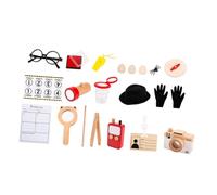 FUNNETOYU Kit de Détective Cosplay pour Garçon et Filles 1 Set, D'imitation Accessoires Réalistes, Ensemble D'outils de Détective pour Jeu de Rôle Intérieur, Présent pour Garçon Fille Fans