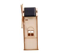 FUNNETOYU Kit Moulin à Vent Solaire Bois à Décorer Éducatif Science pour Garçon Fille Projet Expérimental Facile à Assembler sans Batterie Stimule Créativité et Compétences