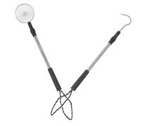 FUNNETOYU Kit Tamis à Sable de Plage avec Pelle et Râteau Alliage Aluminium Télescopique Outil Robuste pour Tamisage Extérieur Collecte de Coquillages et Chasse Aux Rochers