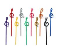 FUNNETOYU Lot de 10 Crayons à Musique en Plastique Colorés Crayons Souples et Flexibles pour Devoirs et Examens Musicale pour Garçon et Filles Fournitures Scolaires Légères et