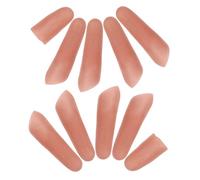 FUNNETOYU Lot de 10 Faux Doigts Réalistes en Vinyle Protège-Doigts Souples pour Tours de Magie et Illusions Rapprochées Accessoires pour Cosplay et Effets Spéciaux Taille Couleur Chair