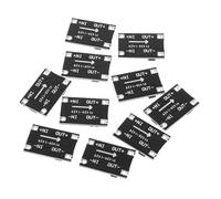 FUNNETOYU Lot de 10 Mini Modules Buck Réducteur De Tension CC-CC - Régulateur De Tension Abaisseur 3 A - Module d'alimentation CC Ajustable 5 V - Noir