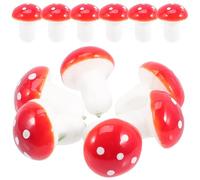 FUNNETOYU Lot de 100 Mini Champignons en Mousse Rouge Décoration de Gâteau DIY Ornement Micro-Paysage et Mini Jardin Accessoires Décoratifs Non Comestibles pour Fête et Pâtisserie