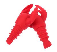 FUNNETOYU Lot de 2 Bouchons de Vin en Silicone de Homard Bouchons pour Bouteilles Réutilisables Décoratifs et Étanches Accessoires pour Fêtes Bars et Restaurants