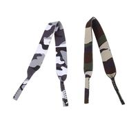 FUNNETOYU Lot de 2 Cordons de Lunettes en Néoprène Camouflage, Réglables et Pratiques, pour Lunettes de Sport et Accessoires de Masque en Tissu