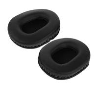 FUNNETOYU Lot de 2 Coussinets d'oreille Ovales en Mousse Protéinée Noire 100x80mm pour Casque Audio, Housses Amovibles Confort Ergonomique, de Bruit, Remplacement Solide pour Usage
