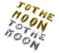 FUNNETOYU Lot de 2 de Ballons en Aluminium Légers et Solide pour Décoration D'anniversaire Bébé Thème Espace Astronaute Fête Noël Nouvel An