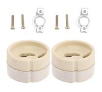 FUNNETOYU Lot de 2 Douilles en Céramique Gu10 Support, Base Facile à Installer pour Éclairage Plafond et Cuisines, Porte Douille Blanc