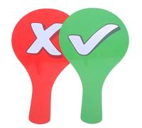 FUNNETOYU Lot de 2 Pagaies de Vote Double Face en Plastique Imperméable Palette de Réponse Portable Signal Clair Vrai/Faux Outil Interactif pour Classe et Éducation Scolaire