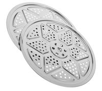 FUNNETOYU Lot de 2 Plateaux Vapeur en Acier Inoxydable 30 Cm Accessoires Cuisine Résistants la Chaleur Inserts Polyvalents pour Cuiseur Vapeur et Refroidissement Pratiques pour Maison