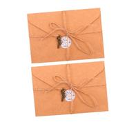 FUNNETOYU Lot de 2 Set de Sets Papier à Lettres Rétro A5 Enveloppes Résistantes Papier Kraft Épais Format B5 pour Correspondance Anniversaire et Occasions Spéciales