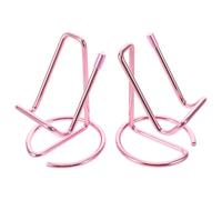 FUNNETOYU Lot de 2 Supports de Bureau en Fer pour Téléphone et Tablette, Support Filaire Rose Compact et Ventilé, Compatible Smartphones, Tablettes et Consoles, Maison et Bureau