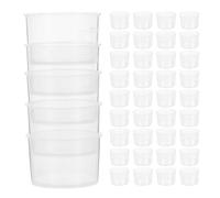 FUNNETOYU Lot de 200 Gobelets Gradués Transparents en Plastique 10ml, Doseur Robuste et Facile à Transporter, pour Résine Époxy et Salons de Beauté Réutilisable