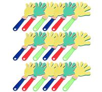 FUNNETOYU Lot de 24 Claquettes Main en Plastique Léger, Jouets Faiseurs de Bruit pour Fêtes D'garçon et Filles, Accessoires de Fête sans Visage, pour Anniversaires et Couleur Aléatoire