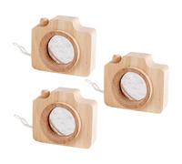 FUNNETOYU Lot De 3 Appareils Photo en Bois pour Enfants Jouets De Photographie Créative Kaléidoscopes pour Tout-Petits Et Enfants Couleur Kaki