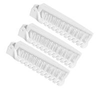 FUNNETOYU Lot de 3 Brosses à Cheveux Pliantes Doubles Têtes en Plastique Blanc, Compactes et Portables, Adaptées aux Extensions et Perruques, pour Voyage et Usage Quotidien