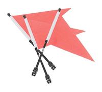 FUNNETOYU Lot de 3 Sets de Sets de Drapeaux de Sécurité pour Guidon de Vélo Garçon et Filles Drapeaux D’Avertissement Résistants au Vent et Intempéries Triangles Colorés pour Vélo Garçon