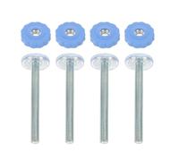 FUNNETOYU Lot De 4 Boulons De Rechange Pour Barrière De Sécurité Enfant Vis De Fixation Murale Tiges Filetées Pièces Détachées Pour Barrière Pour Animaux Adaptateurs Vis En Pvc Bleu