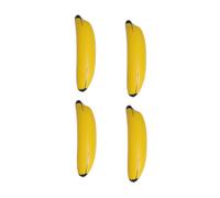 FUNNETOYU Lot de 4 Jouets Banane Gonflables en Pvc Jaune, Accessoires de Natation pour Garçon et Filles, Jouets Gonflables en Plastique Résistants pour Piscine et Jeux Éducatifs